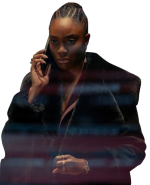 Anita Joy Uwajeh Fightland Black Fur Jacket - Image 2